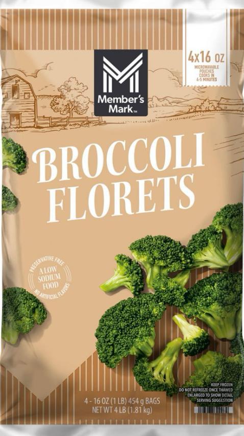 Member's Mark Steamable Broccoli Florets 1 lb., 4 pk.