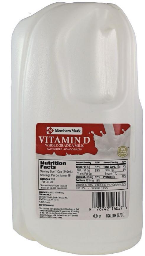 Member's Mark Vitamin D Whole Milk 1 gal